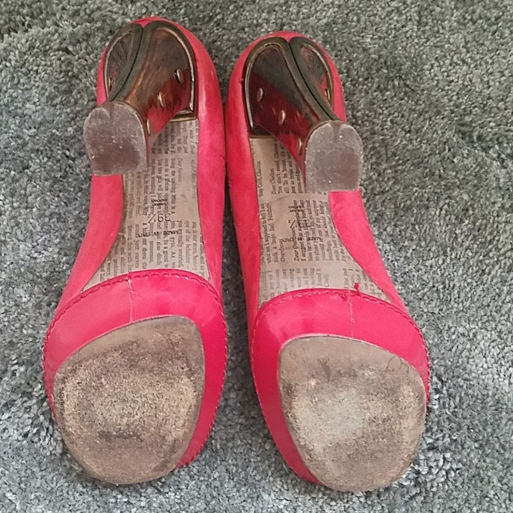 John Galliano red pumps with brown heel - Picture 4 of 9